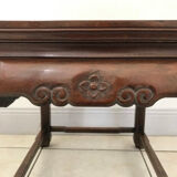 Side table in iron wood and marble from China Circa 1900