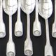 Set of 12 silver-plated mocha spoons.