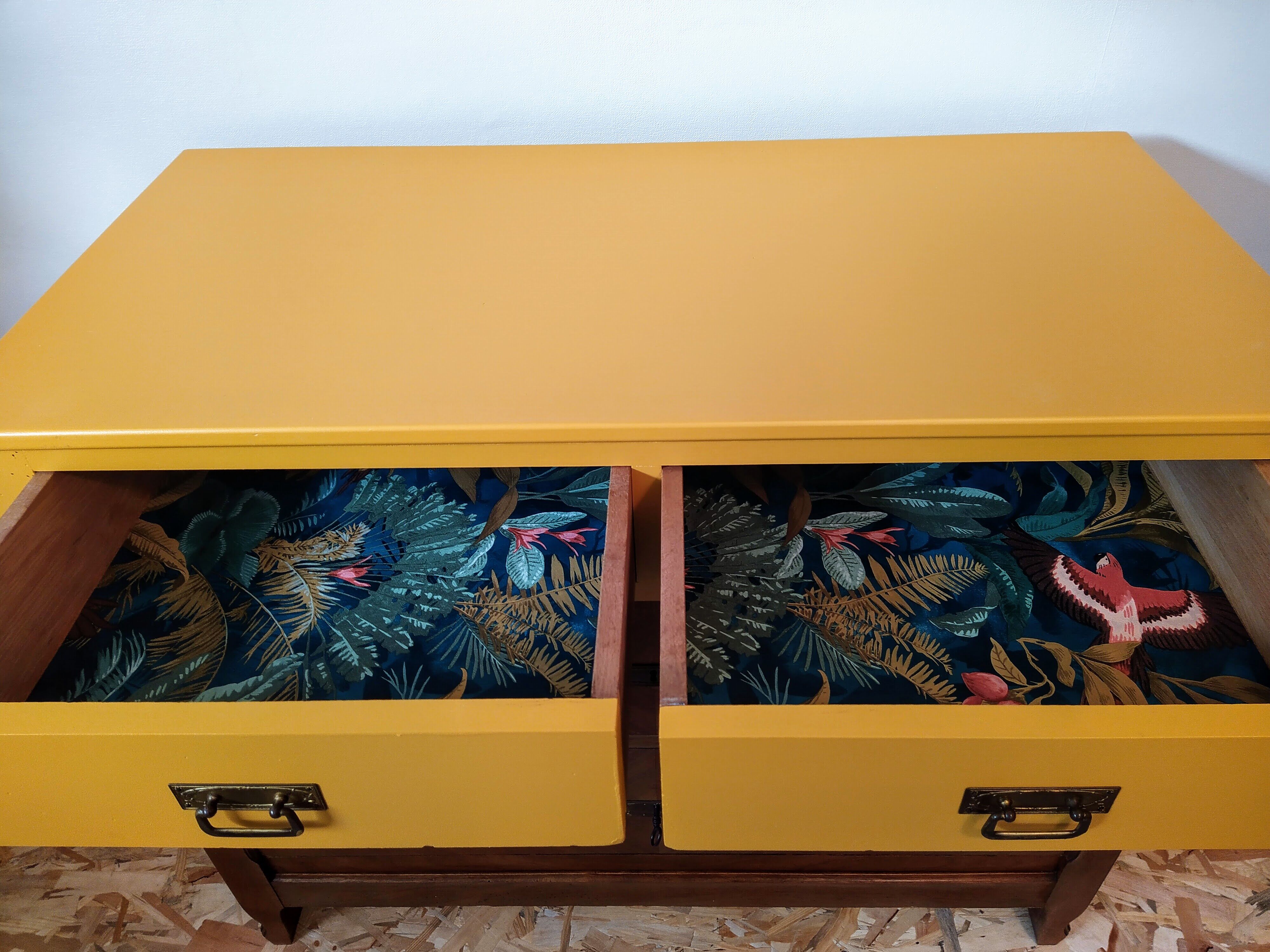 Yellow chest of drawers