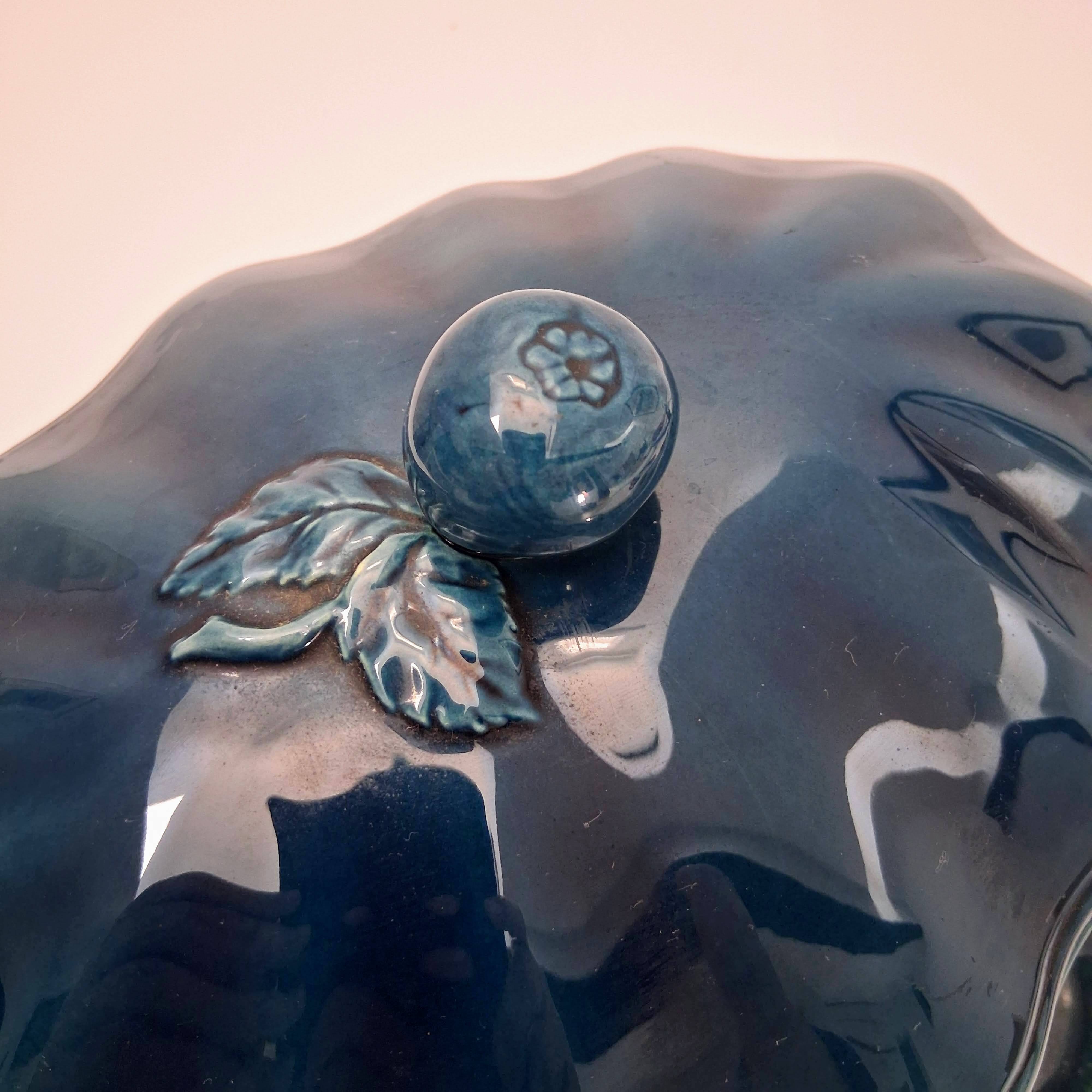 Tureen - Ceramic, Enamel, glossy cobalt blue glaze - 1970