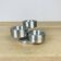 Vintage brushed aluminum triple candle holder