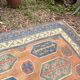 Antique Shirvan carpet, Caucasus 125x190, handmade wool, geometric tribal boho.