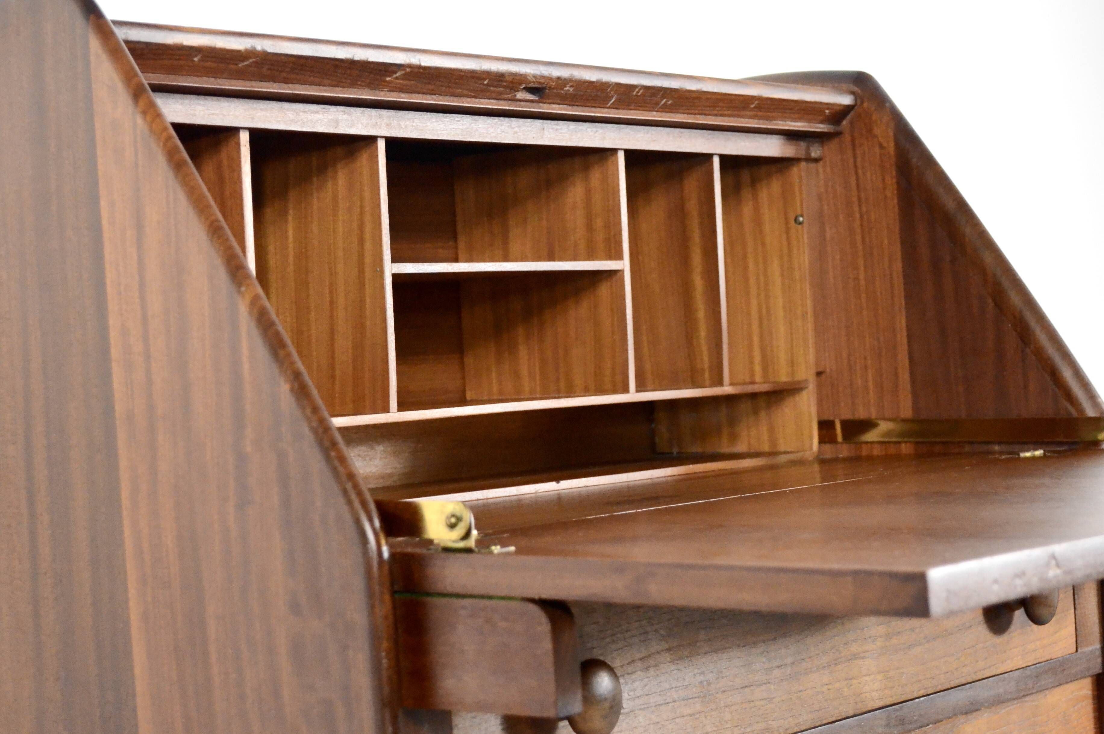 Vintage Danish Style Bureau / Cabinet In Afromosia By A. Younger