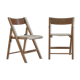 Pair of wooden folding chairs