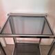 Table d’appoint 1970 chrome/verre