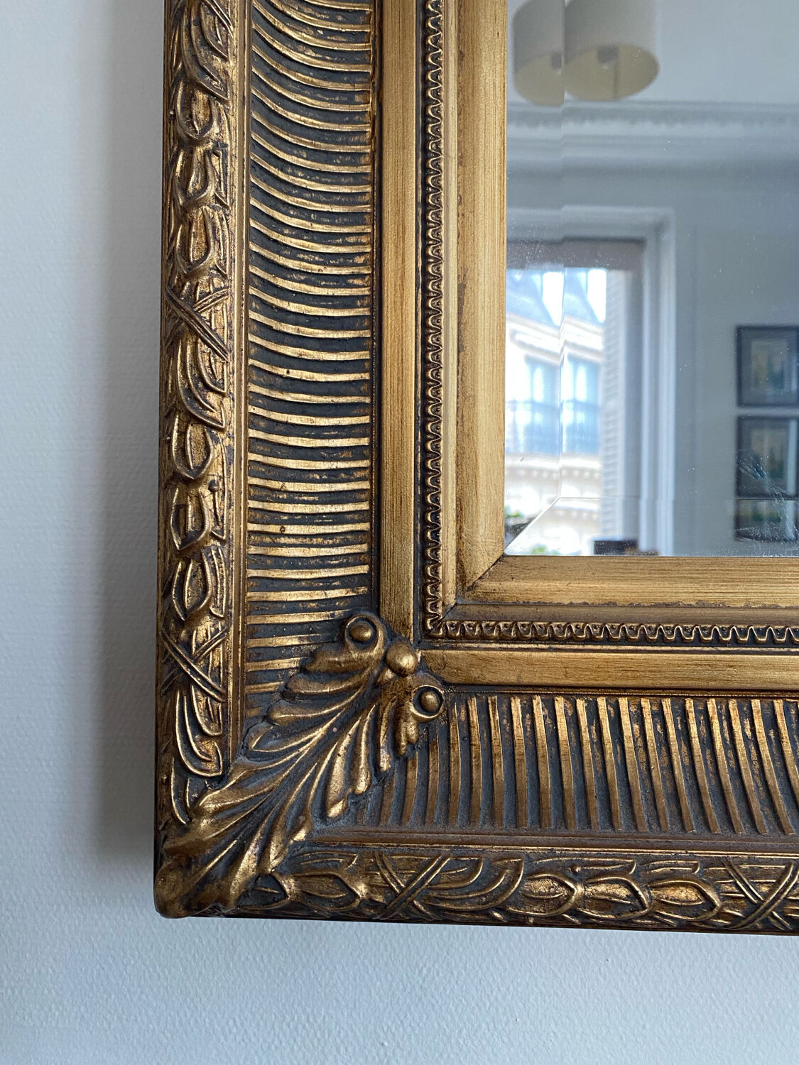 A gilt wood and gesso picture frame mirror, French Second Empire style