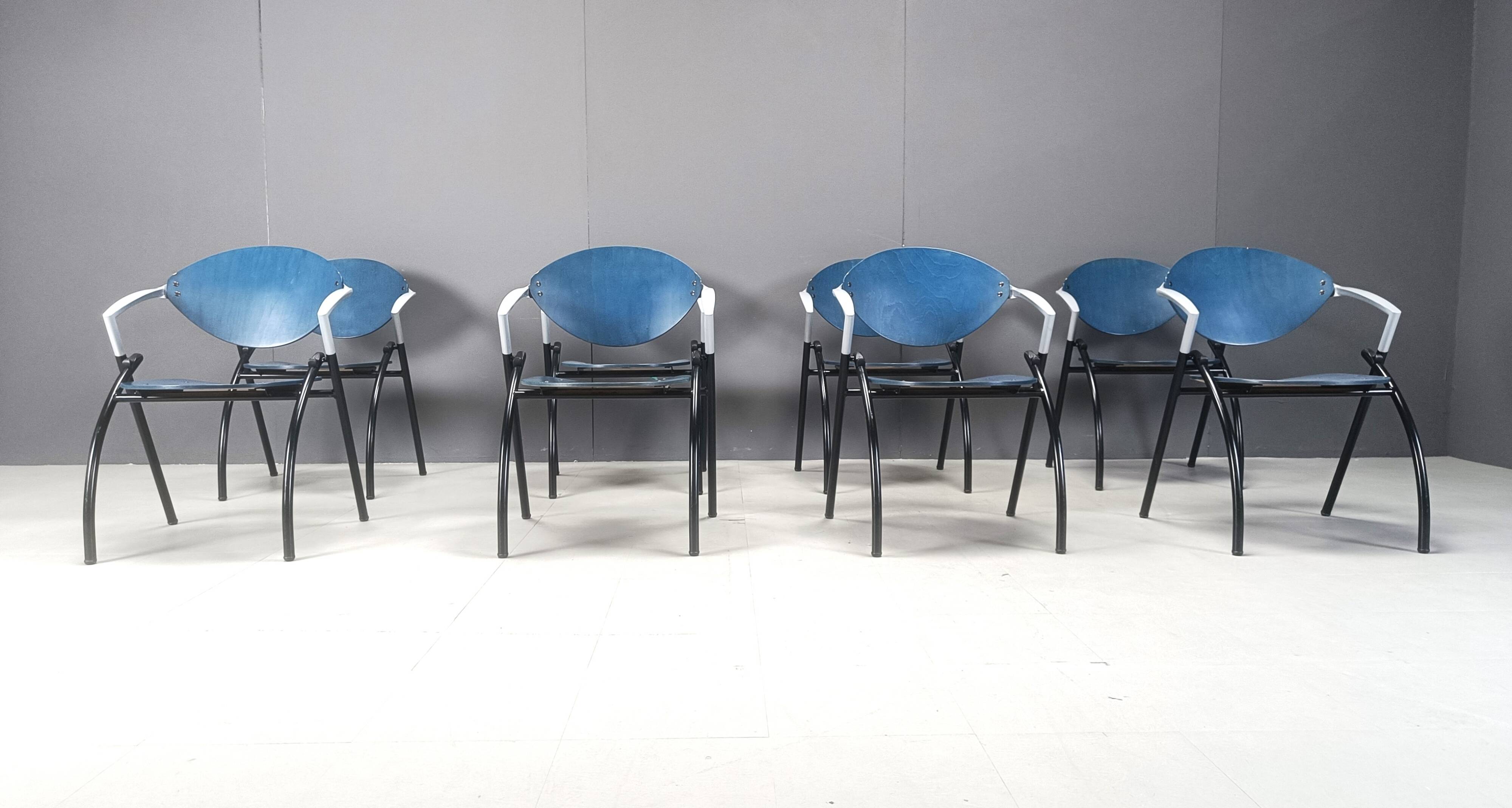 Post modern dining chairs, 1990s