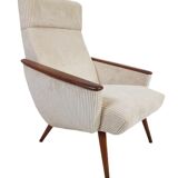 Vintage armchair armchair cream teak armrests