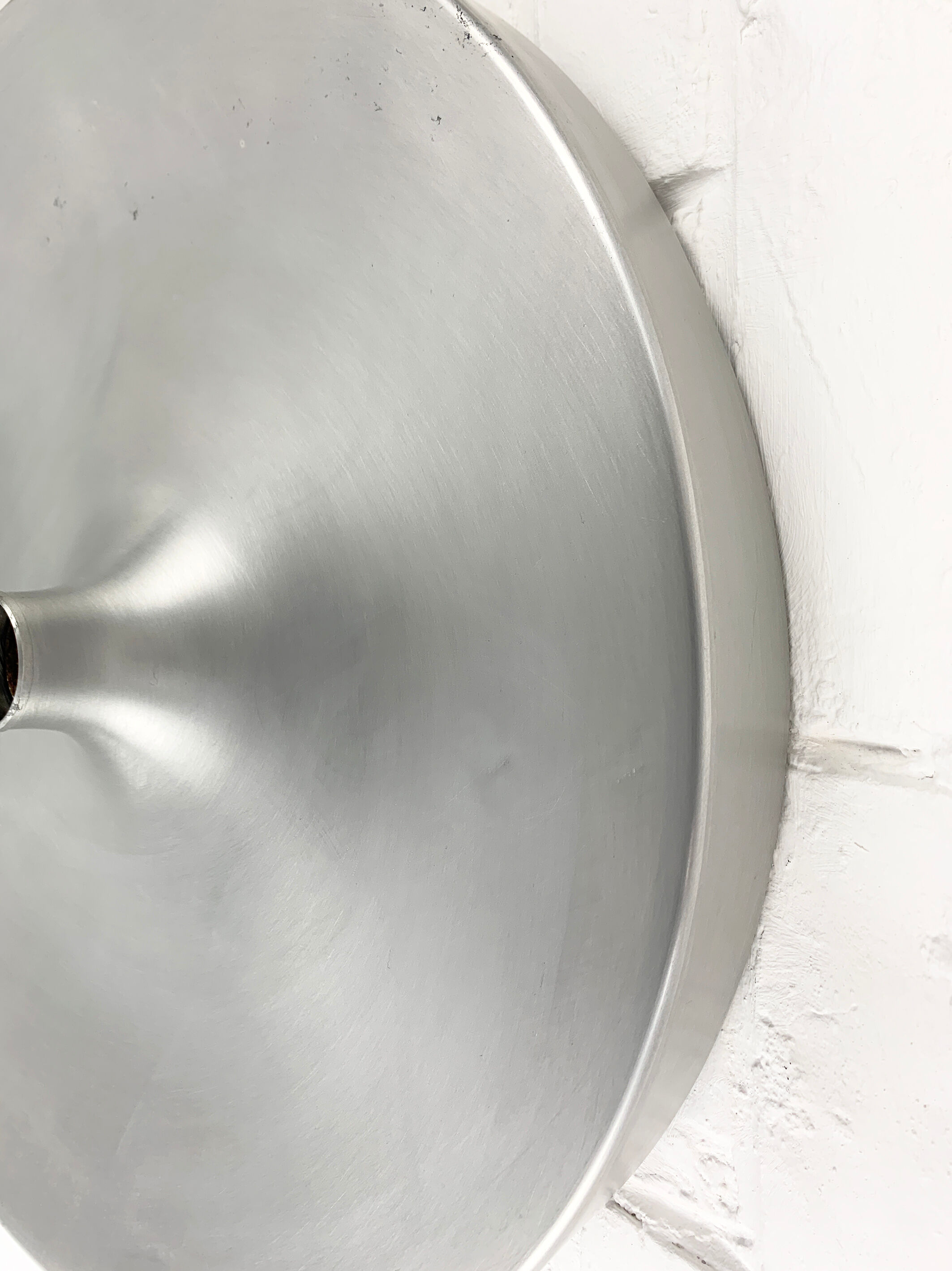 Space age aluminum wall lamp by Staff Leuchten, flush light, 1960-70s