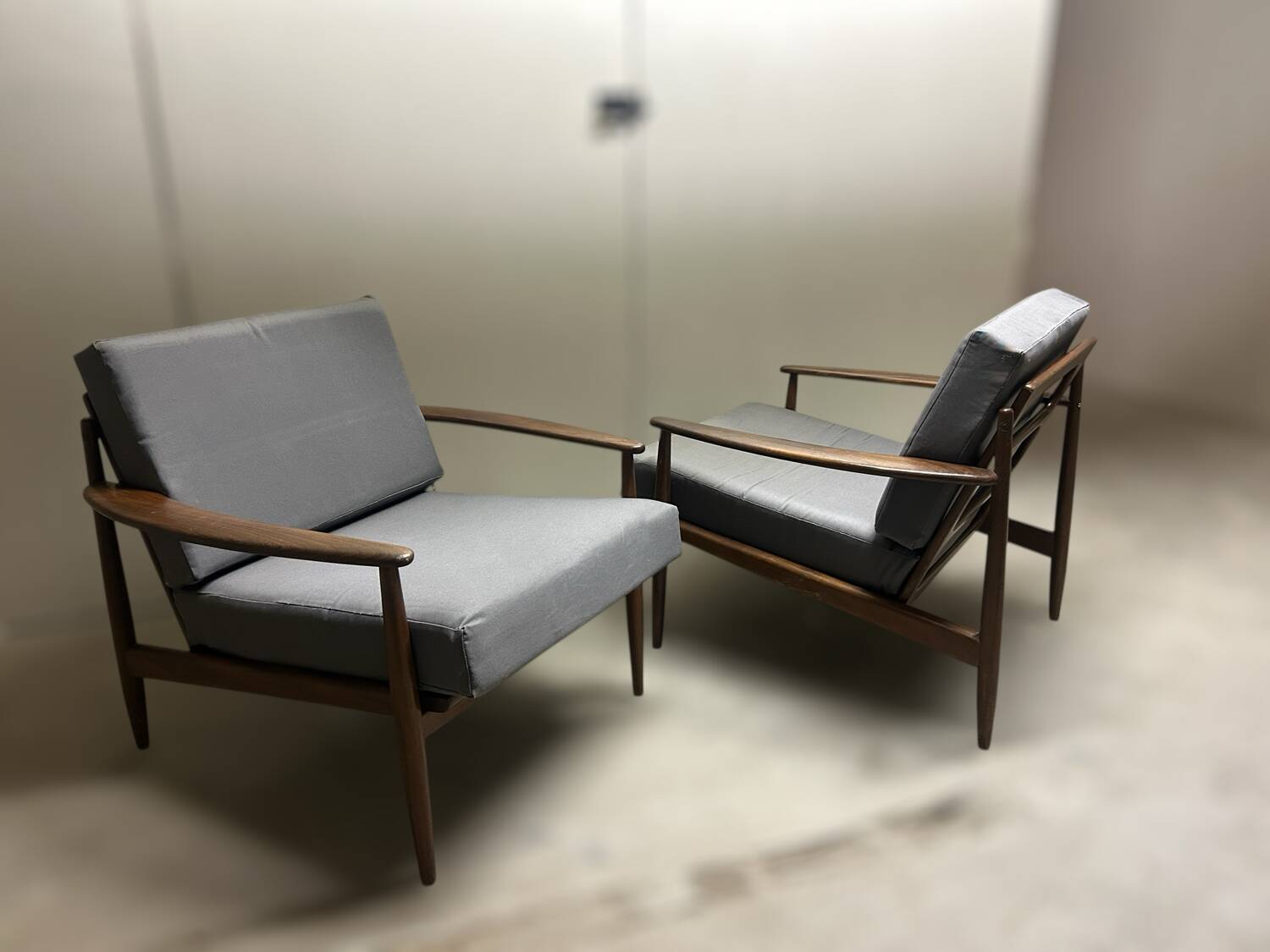 Pair of Scandinavian armchairs by Grete Jalk
