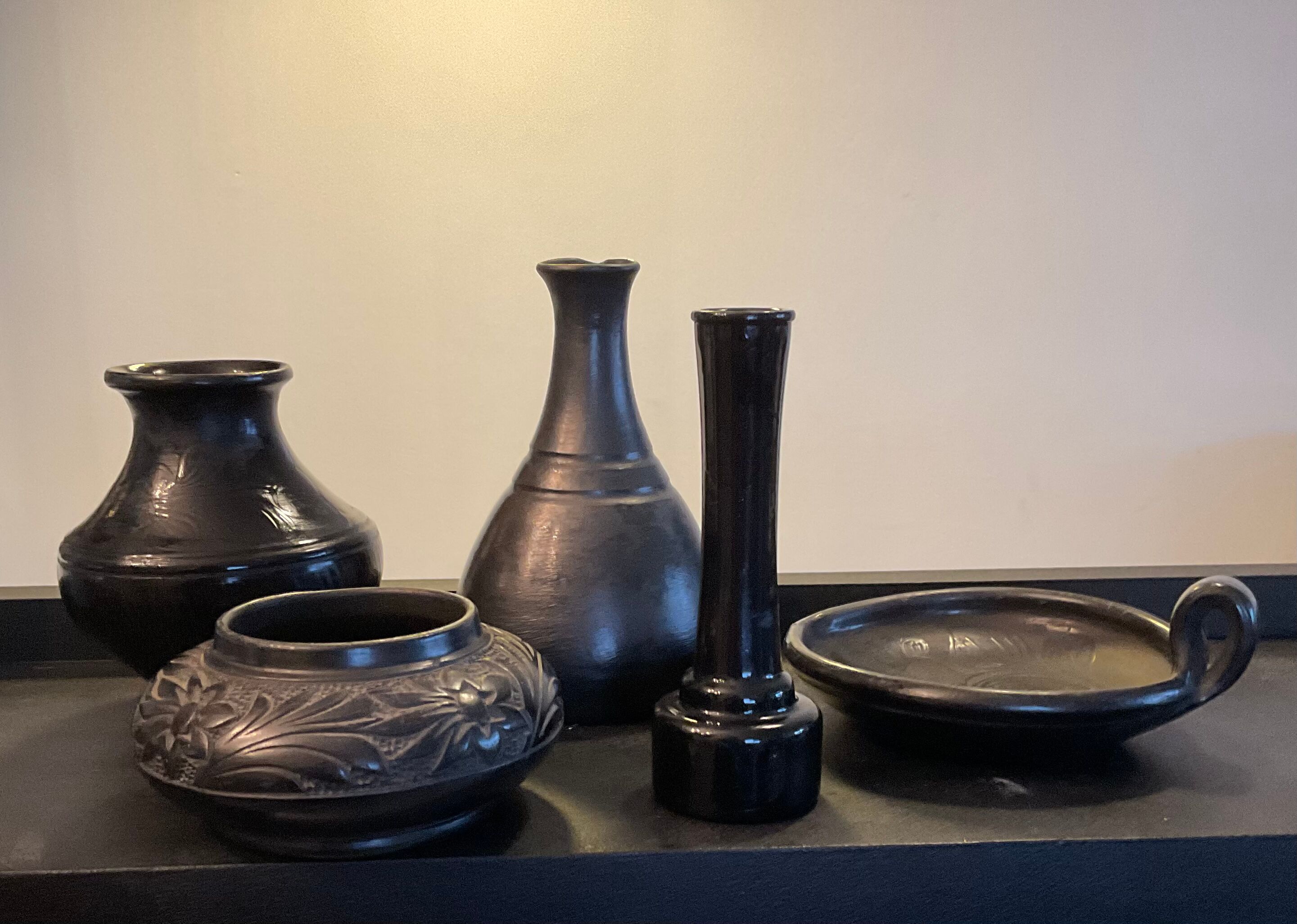 Series of 5 vintage vases