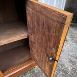 Louis Philippe style bedside table in burr walnut, late 19th century