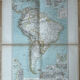 Carte ancienne Amérique du Sud 67x54cm