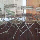 Set of 8 folding bistro / garden chairs fermob 1950