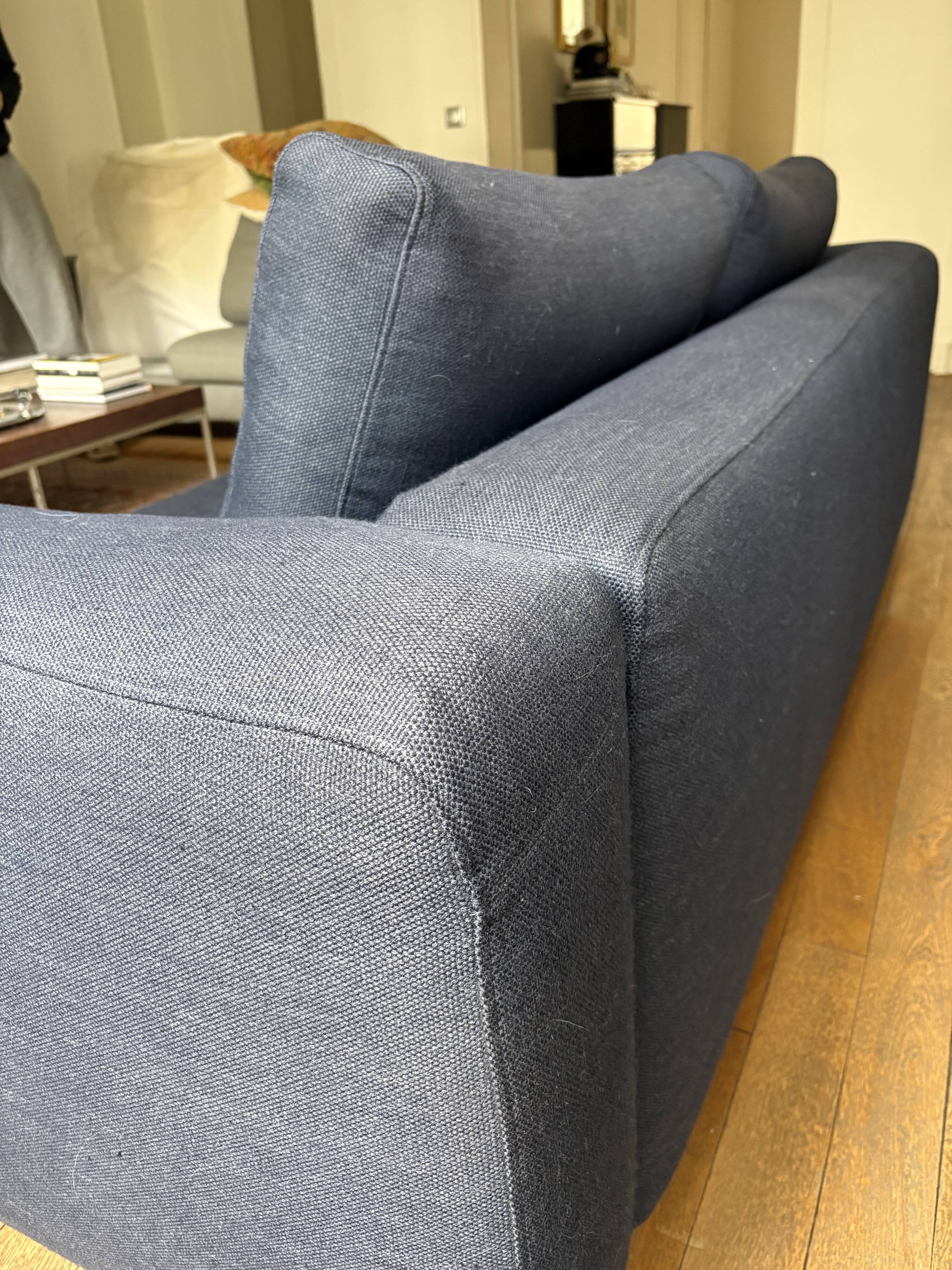 Contemporary blue fabric sofa Zanotta