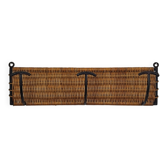 Wall-mounted rattan coat rack 50/60'