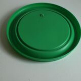 Space age round green molded plastic mirror, 1970s.