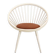 White Yngve Ekström Cirkle chair with leather cushion