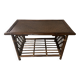Table basse en rotin, années 70