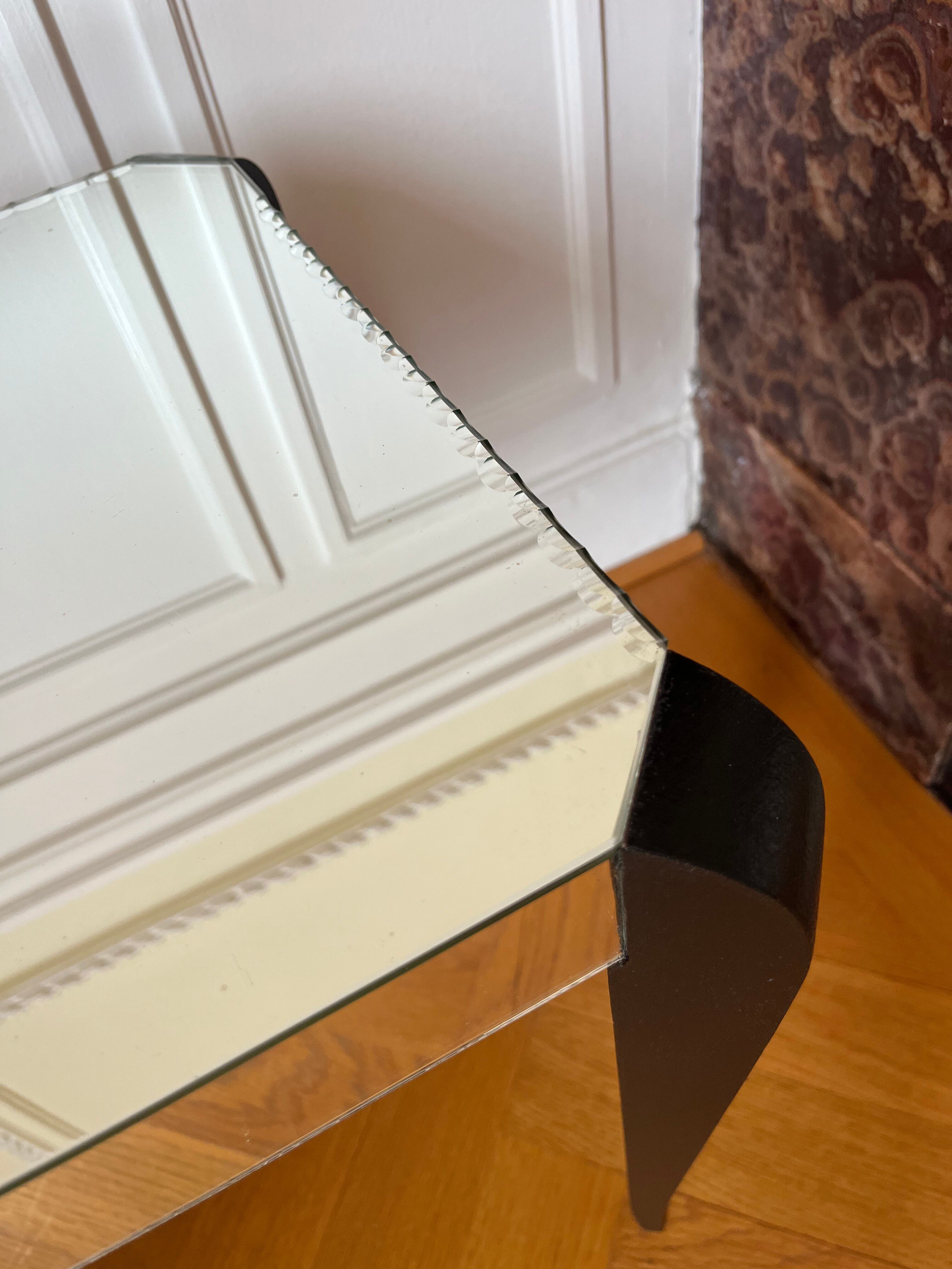 Table basse miroir années 40/50 Art Déco
