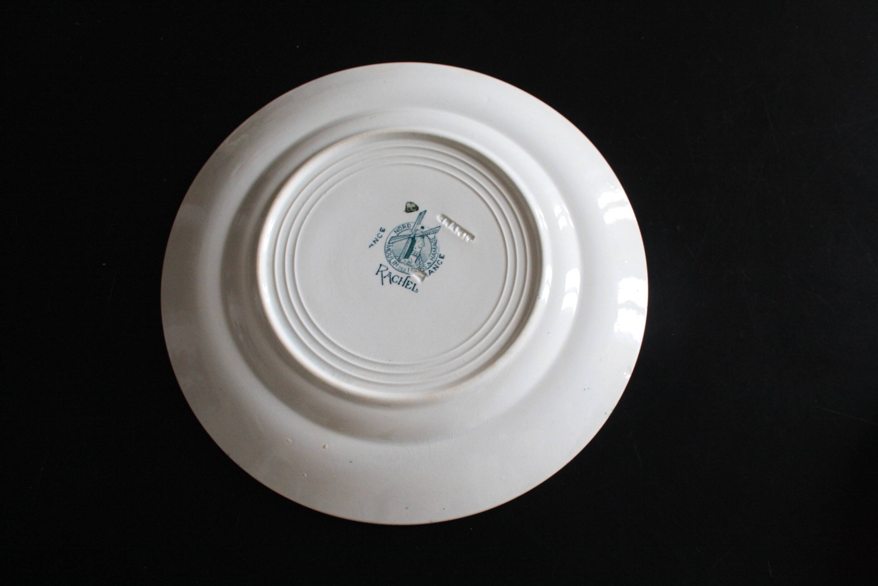 Set of 5 ironstone plates Moulin des Loups & Hamage
