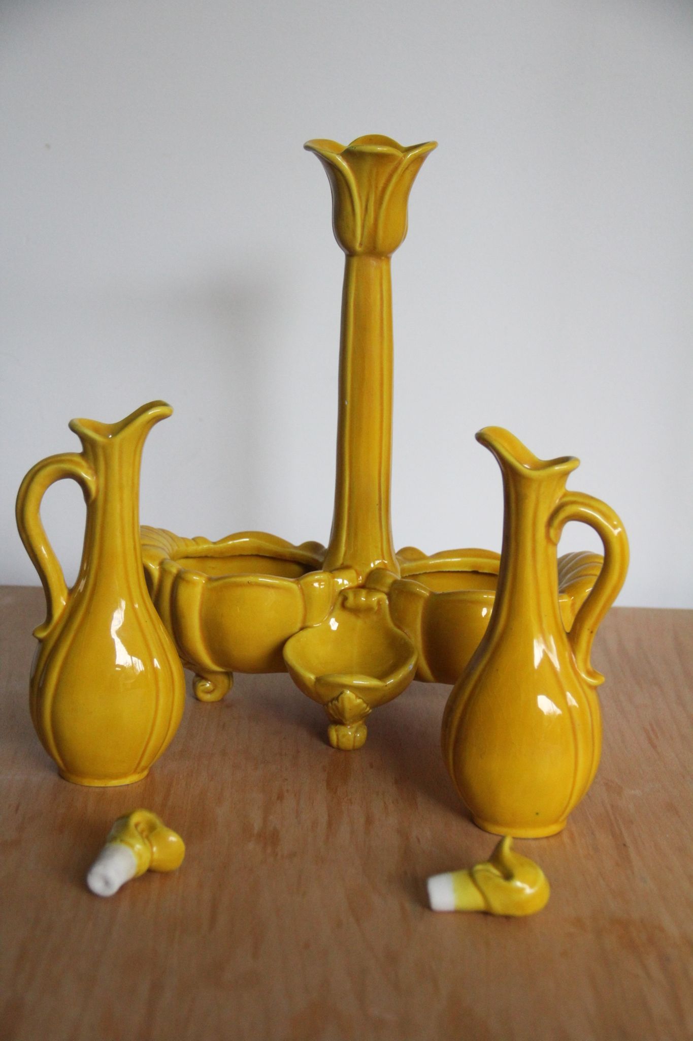Servant oil and vinegar in earthenware Bassano Italy