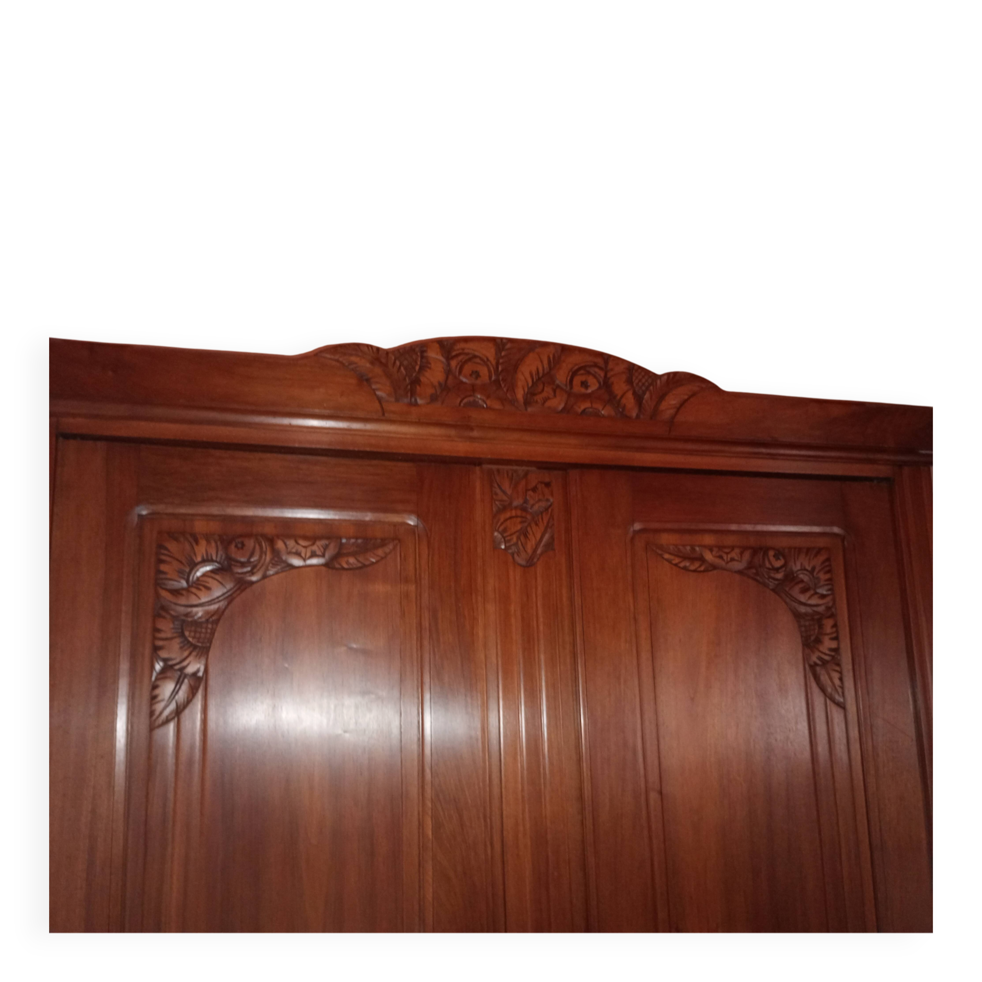 Antique solid wood wardrobe