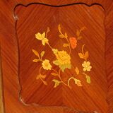 Glass library with rosewood marquetry in the Louis XV style.