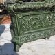 Antique enamelled cast iron planter in the Napoleon III style.