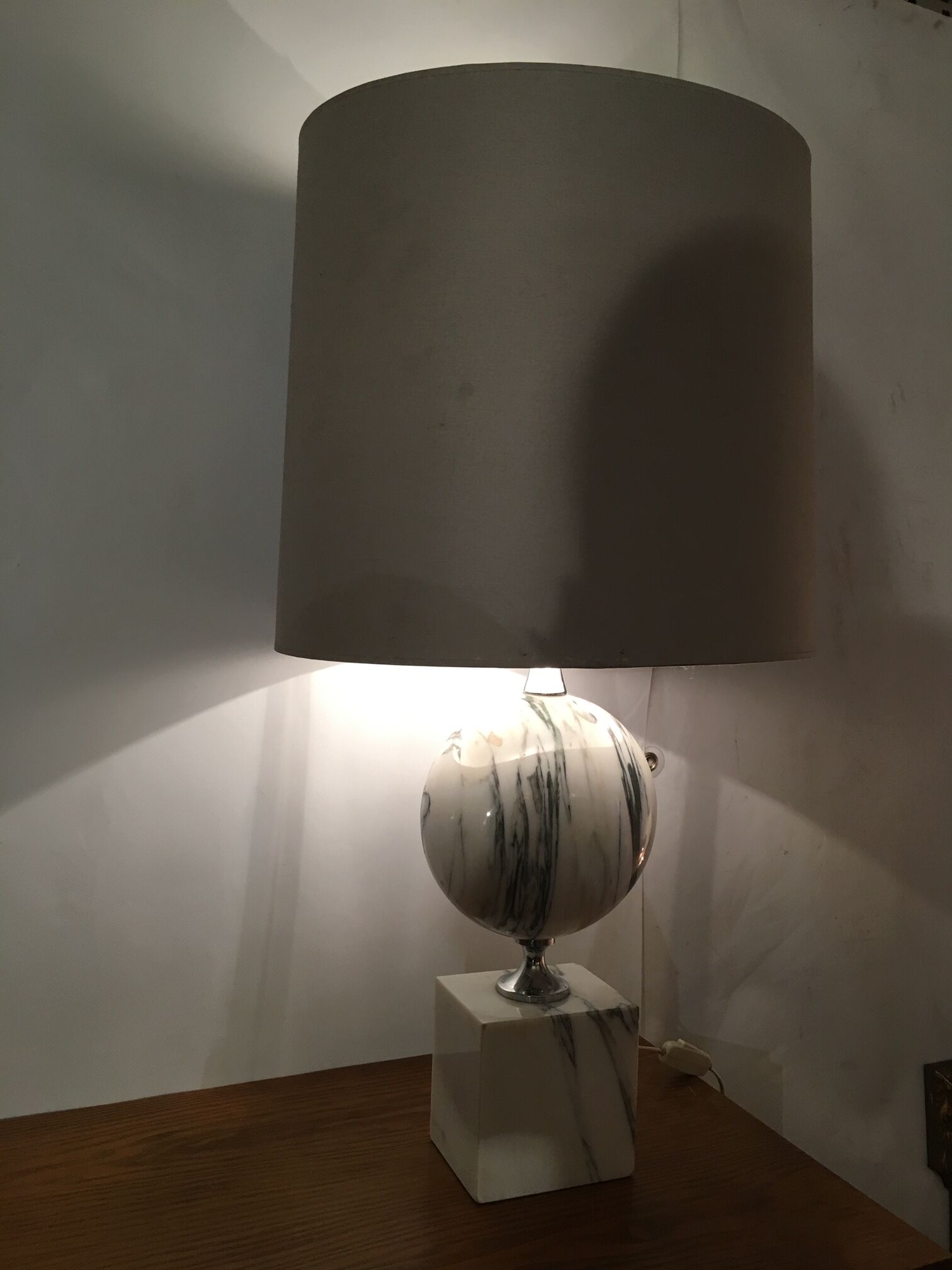 Marble barber lamp from the 70s