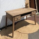 Bureau ancien en chêne massif brut
