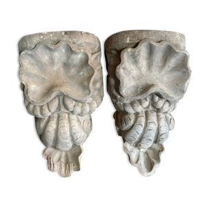 paire de corbeaux, boiseries - anciennes