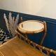 Rattan dressing table with vintage mirror