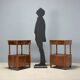 Pair of Louis-Philippe bedside tables in walnut.