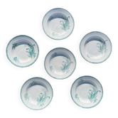 Lot de 6 assiettes anciennes faïence sainte amandinoise décor muguet