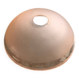 Globe coupole, en verre dépoli et verre transparent rose, Art Déco