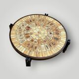 Circular Coffee Table “Les Herbiers” By Roger Capron - Ceramic 1960 Vallauris