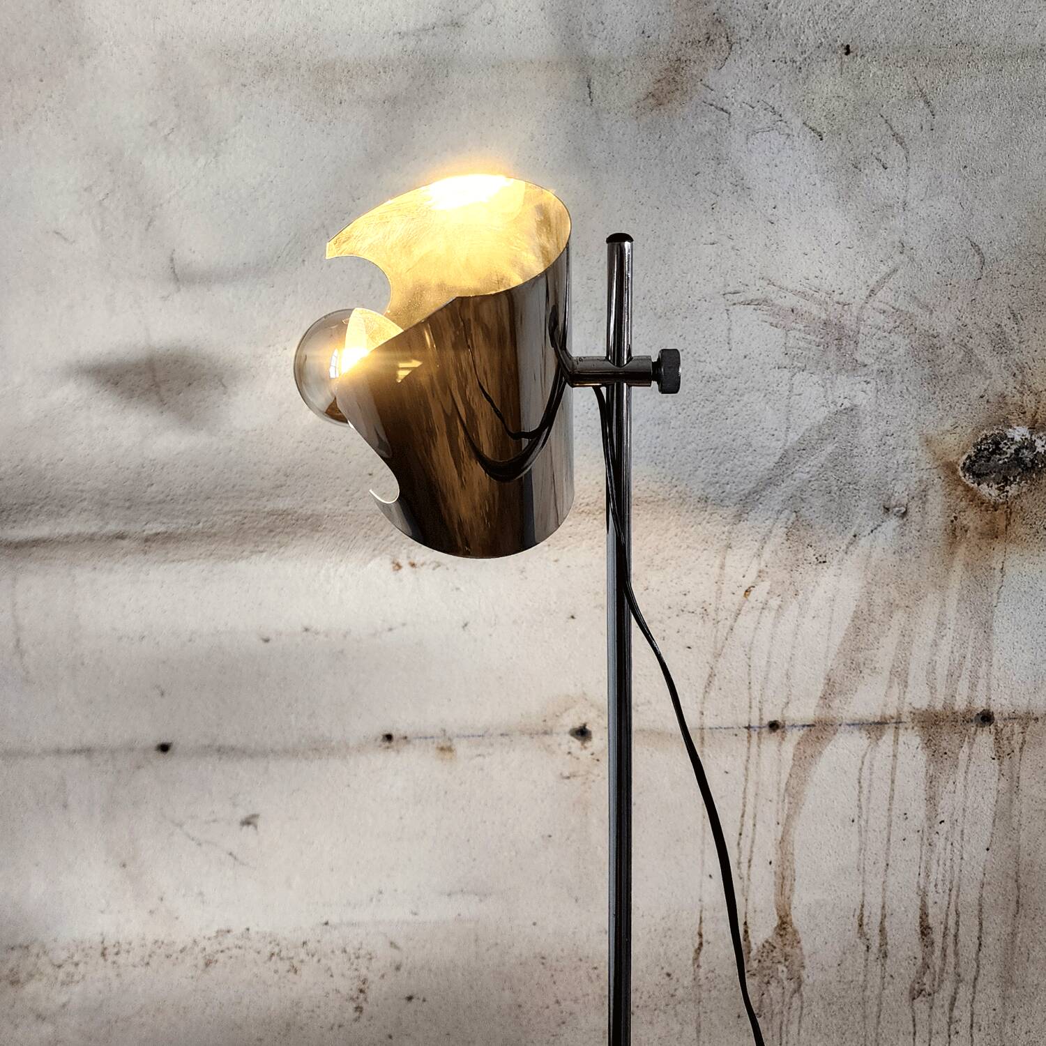 1970s Chrome Lamp Base — Space Age Design