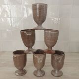 Signed stoneware cups or Mazagran