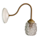 Vintage moulded glass tulip swan neck wall light