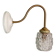 Vintage moulded glass tulip swan neck wall light