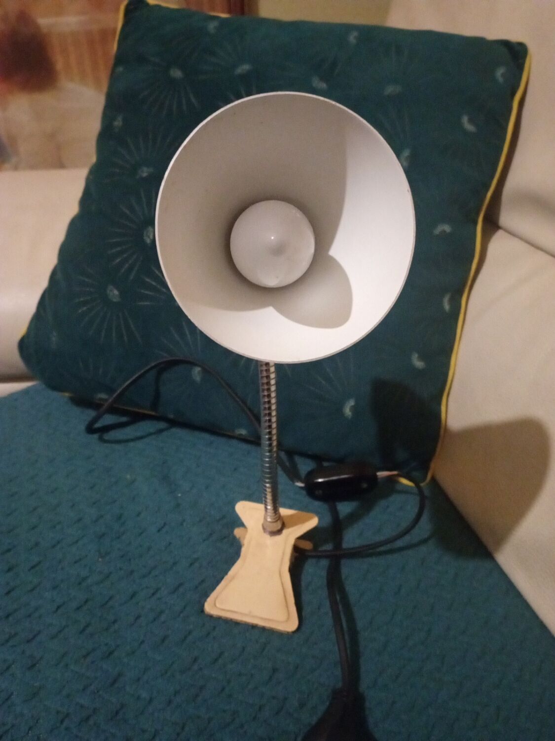 Vintage clip-on desk lamp