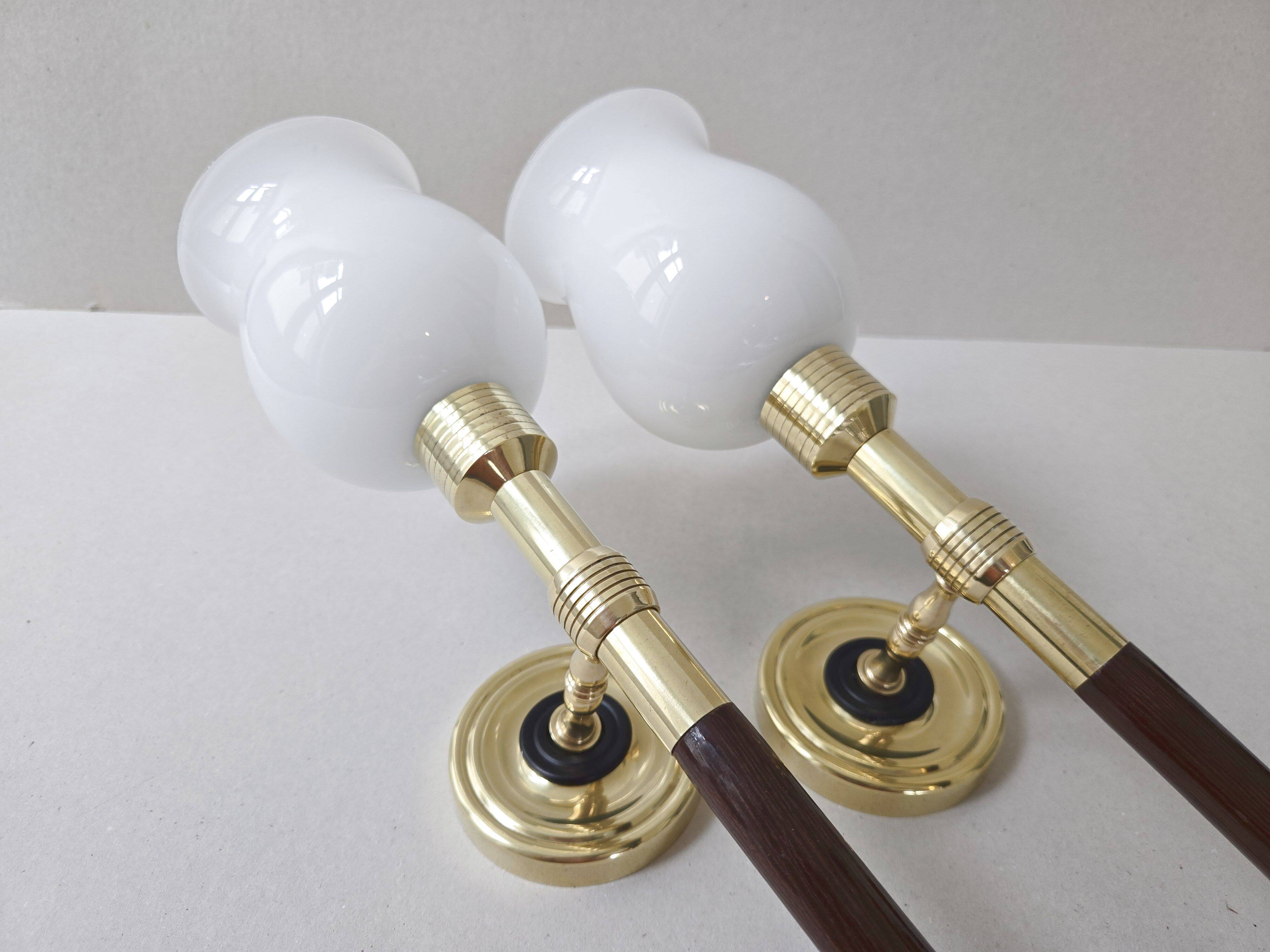 Pair of vintage wall lights Maison Lancel 1950