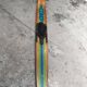 Old wooden water skis