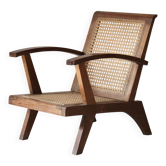 Wooden armchair with caning, 1954