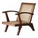 Fauteuil en bois et cannage, 1954