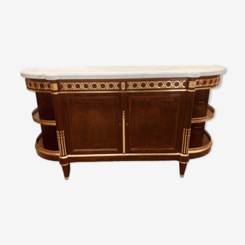 Louis XVl speckled mahogany enfilade and golden bronzes at the end of the 19th century