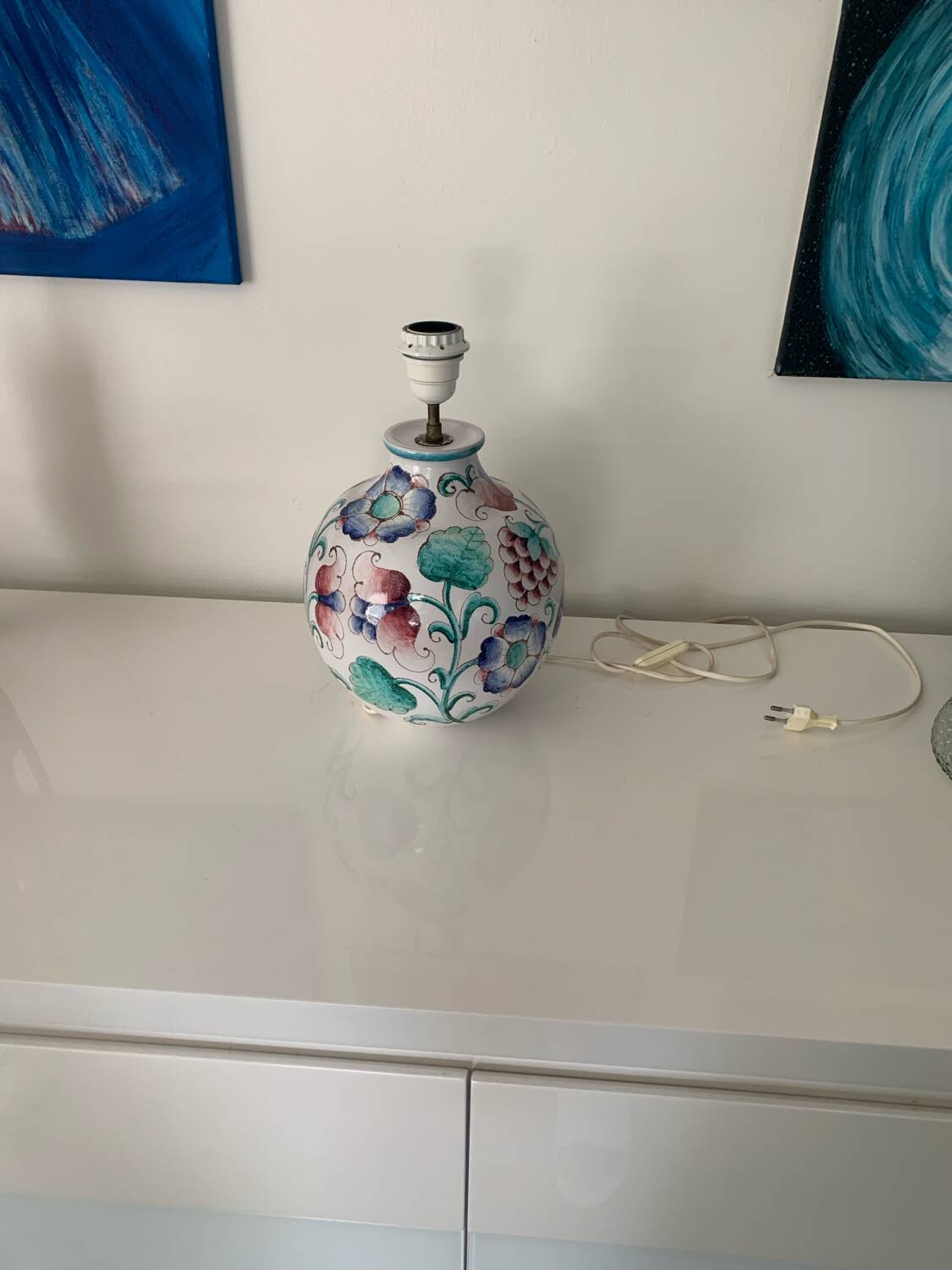 Lamp base, Italian, signed