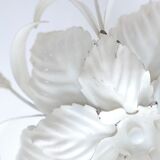 Ceiling light foliage in white metal early 1970s