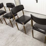 Lot of 4 Scandinavian chairs feet fused wood 60's